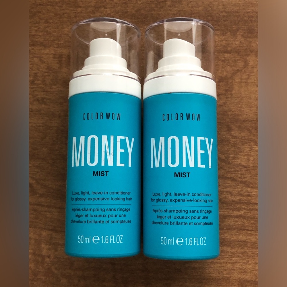 Set Of 2 Color Wow Money Mist Leave-In Conditioner 1.6 oz 50ml Travel Mini New🧡